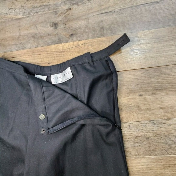 Silk Lore by Beth Terrell Black Tapered Leg Trousers Pants 6 Career Silk Dressy - Picture 9 of 13